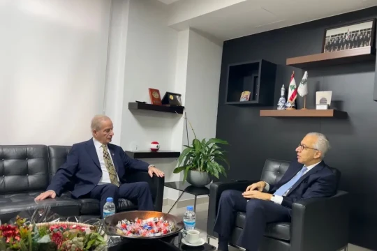 Economy Minister meets U.S. Ambassador, briefs him on Ministry's work plan-Lebanon