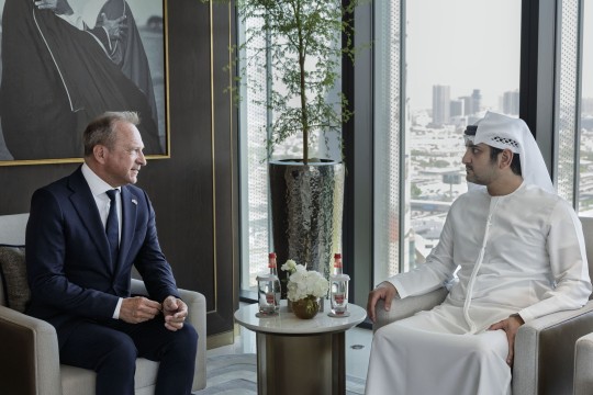 Maktoum bin Mohammed meets with Minister of Finance of Luxembourg