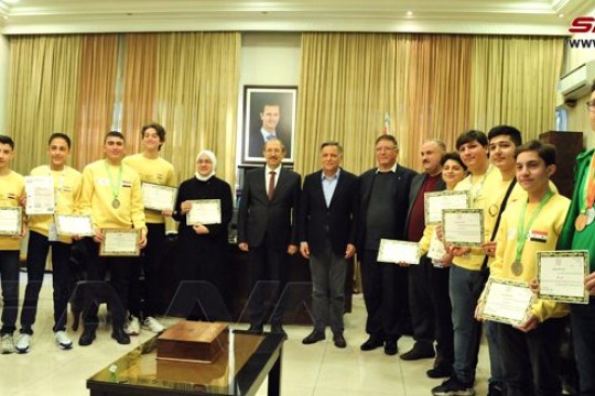 Education honors team participating in Masters Vocational and Technical competition held in Russia-Syria