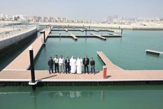 Ithmaar Development Company announces the completion of pontoons and floating facility construction in Dilmunia Marina