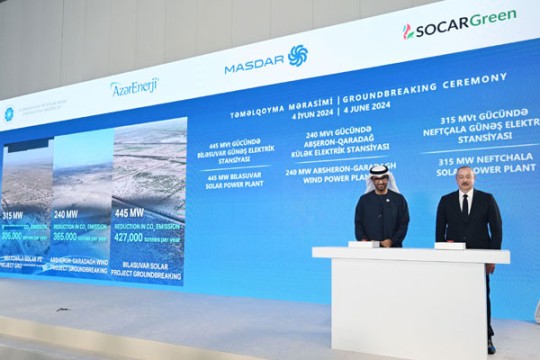 Masdar breaks ground on 1GW clean energy projects in Azerbaijan-UAE