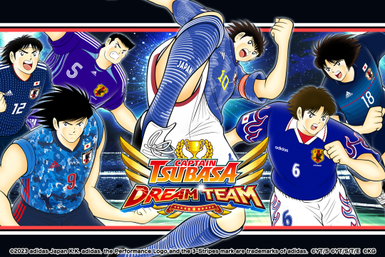 احتفال لعبة كابتن تسوباسا بالذكرى السنوية السادسة وحملة تضم تسوباسا أوزورا مع مجموعة من اللاعبين الجدد في إصدارات مختلفة من الزي الرسمي لمنتخب اليابان لكرة القدم على مر السنين