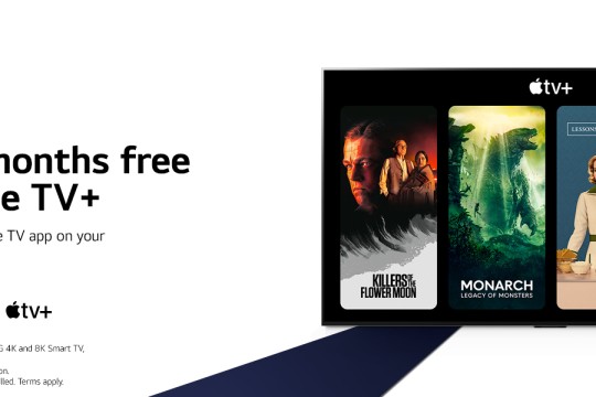 "إل جي" تقدم فترة تجريبية مجانية لمدة ثلاثة أشهر لخدمة Apple TV  لمالكي أجهزة التلفاز الذكية والشاشات العصرية