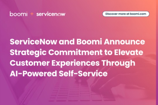 ServiceNow وBoomi يعلنان عن التزامهما الإستراتيجي بالارتقاء بتجارب العملاء من خلال الخدمة الذاتية المدعومة بالذكاء الاصطناعي