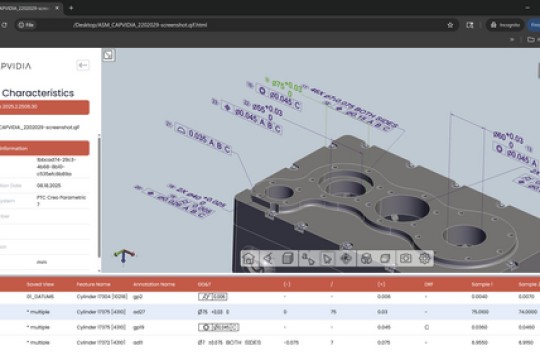 Capvidia brings MBD for Suppliers with browser-based 3D human-viewable models linked to QIF/STEP