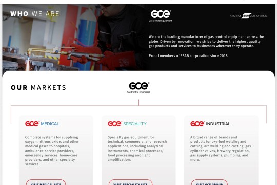 GCE® Launches Gascontrol.com Website Showcasing Its Complete Gas Control Portfolio for Speciality, Medical, and Industrial Applications