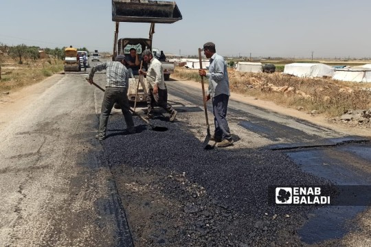 Dilapidated roads damaging vehicles in Kafriya and al-Foua, Idlib-Syria