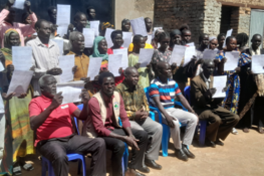 170 vulnerable people receive land documents from ALRSS in Wau