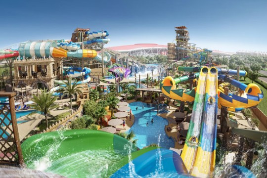 Yas Waterworld Yas Island expansion work 55pc complete-UAE
