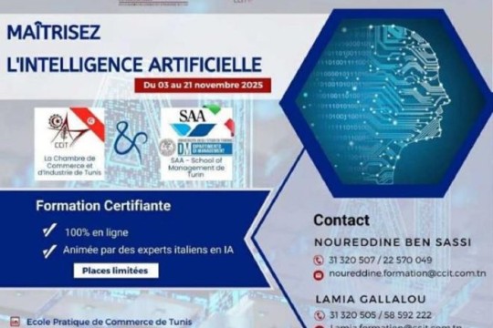 Tunisia-Italy: Online training to master generative AI from November 2025